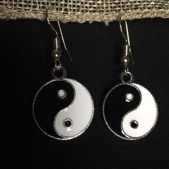 Yin & Yang Drop Earrings - Picture 2 of 12